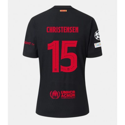 Moški Nogometni dresi Barcelona Andreas Christensen #15 Gostujoči 2024-25 Kratek Rokav Moški Nogometni dresi Barcelona Andreas Christensen #15 Gostujoči 2024-25 Kratek Rokav